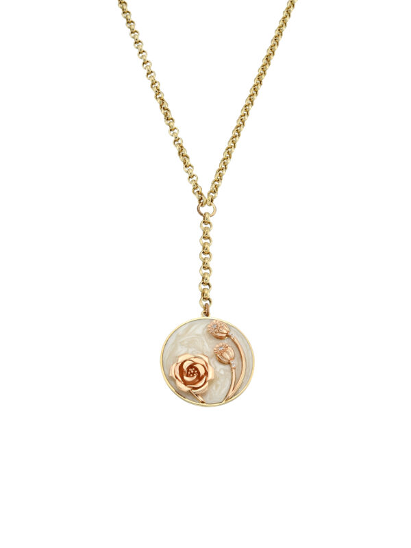 Sedef Mine Çiçekli Kolye