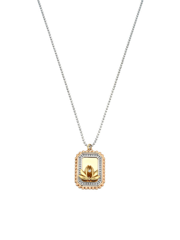 Lotus Bloom Ball Chain Kolye